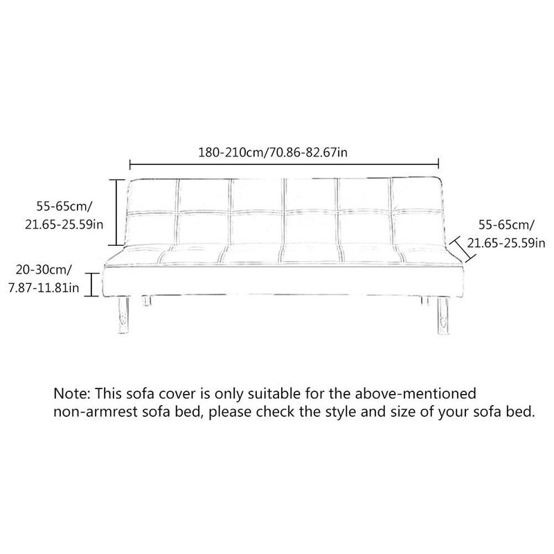 Cornasee Stretch Geometric Sofa Bed Cover Futon Slipcover,Full Folding Armless Sofa Covers Furniture Protector, Machine Washable (D) - Image 4